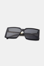 Black Square Sunglasses with Blue Gradient UV400 Lenses