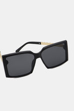 Black Square Sunglasses with Blue Gradient UV400 Lenses