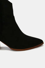 Black Suede Fringe Point Toe Ankle Boots for Women