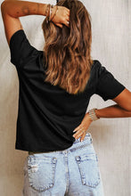 Black T-Shirt with American Flag Star and Light Blue Jeans Set
