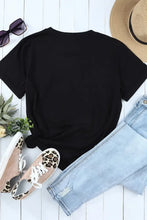 Black T-Shirt with Colorful Bunny Sequin Design for Women Woman T Shirts