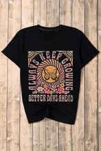Black T-Shirt with Colorful Butterfly Graphic for Women Woman T Shirts