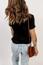 Black T-Shirt with Cowboy Boots and Pink Bows Graphic for Women