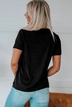 Black T-Shirt with Cowboy Boots and Pink Bows Graphic for Women