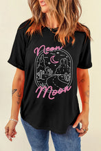 Black T-Shirt with Desert Graphic for Women Black