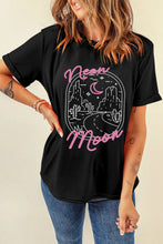 Black T-Shirt with Desert Graphic for Women