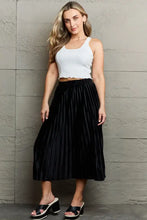 Black Tulle Chiffon Pleated Midi Skirt for Women Woman Skirts