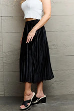 Black Tulle Chiffon Pleated Midi Skirt for Women Woman Skirts