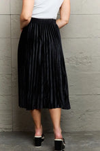 Black Tulle Chiffon Pleated Midi Skirt for Women Woman Skirts