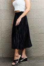 Black Tulle Chiffon Pleated Midi Skirt for Women Woman Skirts
