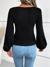 Black V Neck Top with Colorful Crochet Floral Sleeves