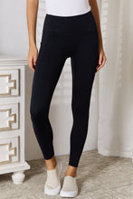 Black Wide Waistband Sports Leggings with Pocket for Women Black