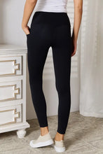 Black Wide Waistband Sports Leggings with Pocket for Women Woman Leggings