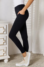 Black Wide Waistband Sports Leggings with Pocket for Women Woman Leggings
