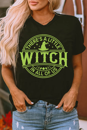Black Witch Graphic Women's T-Shirt Black