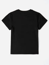 Black Women's Short Sleeve T-Shirt with Religious Text
