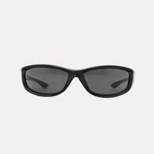 Black Wraparound UV400 Sunglasses with Polycarbonate Frame