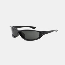 Black Wraparound UV400 Sunglasses with Polycarbonate Frame