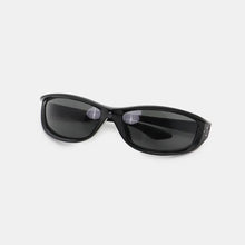 Black Wraparound UV400 Sunglasses with Polycarbonate Frame Black One Size