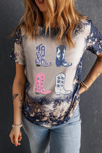 Bleached Cowboy Boot Graphic Womens T Shirt