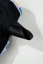 Blue and White Floral Checkered Swimsuit with Drawstring Chest Swimwear