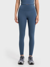 Blue Athletic Leggings for Women Stretch Polyester Spandex French Blue