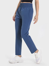 Blue Athletic Leggings with Pockets for Women