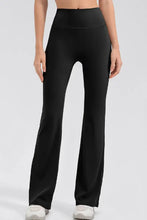 Blue Flared Yoga Pants for Women Stretchy Nylon Elastane Leggings Black Woman Leggings