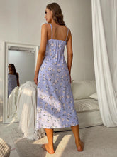 Blue Floral Patterned Sleeveless Sundress