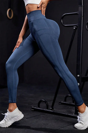 Blue High-Waisted Athletic Leggings for Women Dark Blue