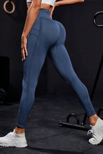 Blue High-Waisted Athletic Leggings for Women