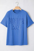 Blue Motherhood T Shirt for Women Basic Stretchy Polyester Cotton Blend Woman T Shirts