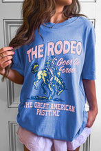 Blue Rodeo Graphic T-Shirt for Women in Cotton Blend Blue Purple