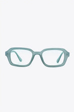 Blue Square Matte Rectangle Eyeglasses with UV400 Protection Sunglasses