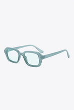 Blue Square Matte Rectangle Eyeglasses with UV400 Protection Sunglasses
