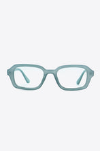 Blue Square Matte Rectangle Eyeglasses with UV400 Protection