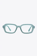 Blue Square Matte Rectangle Eyeglasses with UV400 Protection Sunglasses