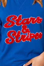 Blue Stars and Stripes T Shirt for Women