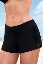 Blue Swim Shorts with Striped Waistband Full Size Run