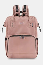 Himawari Blush Pink Nylon Backpack Bag with Multiple Compartments