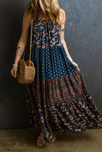 Bohemian Floral Print Maxi Dress in Viscose