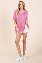 BOMBOM Striped V-Neck T-Shirt Woman T Shirts