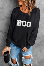 BOO Round Neck Long Sleeve Sweatshirt Woman Sweatshirts