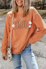 BOO Round Neck Long Sleeve Sweatshirt Woman Sweatshirts