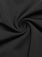 Black ribbed knit fabric with smooth stretchy texture of sleeveless bodysuit featuring bow detail