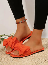 Bow Knot Open Toe Slippers Woman Slippers