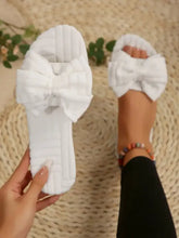 Bow Knot Open Toe Slippers Woman Slippers