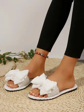 Bow Knot Open Toe Slippers Woman Slippers