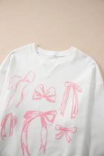 Bow Round Neck Long Sleeve Sweatshirt Woman Sweatshirts