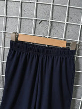 Boys Navy Blue Video Game Controller Short Set with kids length pants on wooden hanger